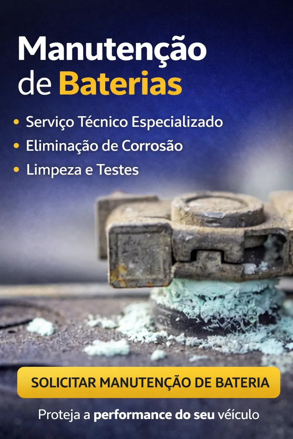 Corrosao em terminal de bateria 1